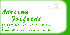 adrienn folfoldi business card